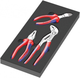 Wkładka piankowa 9780 ze szczypcami KNIPEX, Set 1, 3 części