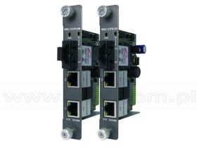 RMC-121FB-MM, Media konwerter przemysłowy 2x 10/100TX (RJ-45) + 1x 100FX (MM SC) card type