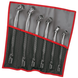 Klucz nasadowy, 8 x 9 - 10 x 11 - 12 x 13 - 14 x 15 - 16 x 18 - 17 x 19 mm, dł. 360 mm, Stal chromowo-wanadowa, Facom