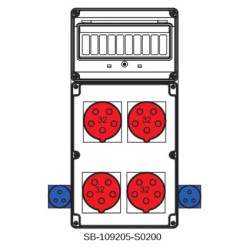 Rozdzielnica 4x5x32A 2x3x16A INA=32A IP54 SB-109205-S0200-54