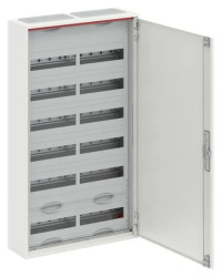 Rozdzielnica modułowa natynkowa hermetyczna stalowa ComfortLineCA 6x24 144M IP44 125A II klasa drzwi pełne N+PE Quick CA26V 2CPX