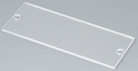 Display panel, straight, acrylic glass, (L x W) 90 x 36 mm, transparent, A9161004