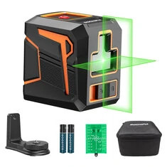 GOCHIFIX Poziomica laserowa samopoziomująca Poziomica krzyżowa zielona laserowa 100 stóp z trybem ręcznym Odporna na wodę IP54 d