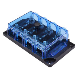 4 Way Mega Fuse Box Transparent Lid W/Fuses