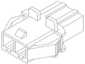 Obudowa złącza 2-pinowe -rzędowe raster: 6.2mm Molex Męski Montaż na kablu VersaBlade Wtyk hybrydowy VersaBlade przewód