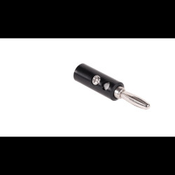 Wtyk bananowy CZARNY skręcany