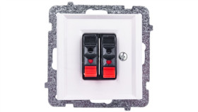 Sonata Gniazdo Głośnikowe Podwójne Ecru Gg-2R/M/27