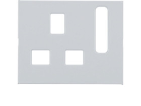 BERKER K.1 Płytka czołowa do gniazda z uziemieniem standard brytyjski biały połysk 3313077009 HAGER