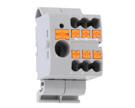 Blok rozdzielczy PTFIX 6/6X2,5-NS35A GY, szare złącze przemysłowe - 6 punktów przyłączeniowych o przekroju 2,5mm2