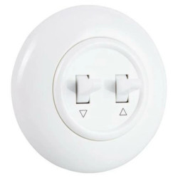 Premiumlux RETROLINE przycisk żaluzjowy z ramką biały