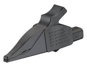 Zacisk krokodylkowy 19A izolowany 39.5mm Czarny Staubli