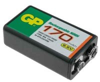 AKU-6F22-170GP Akumulatorek w obudowie baterii 6F22 (170mAh) GP NiMH