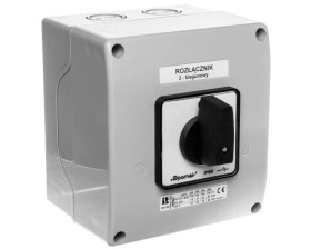 Łącznik krzywkowy 0-1 3P 100A w obudowie pokrętło czarne SK100-2.8211OB18