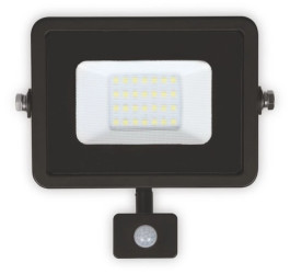 Naświetlacz LED PLATI 20W 1400lm barwa ciepła 3000K IP44 czarny czujnik LFL104S