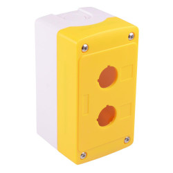 Yellow/White 2 Hole 22mm Control Station Box Enclosure IP65