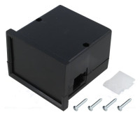 KM-62+PC Obudowa z tworzywa KM62+PC wymiary: 72x72x55mm - obudowa tablicowa z cienką płytką czołową - czarna - ABS