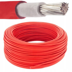 Kabel solarny fotowoltaiczny H1Z2Z2-K 1,0/1,5kV 4mm2 czerwony NEKU /25m/