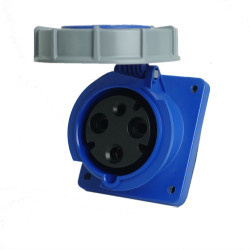 Gniazdo tablicowe skośne CEE 63A/3P 230V IP67 IEGN 6332