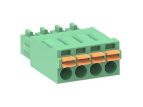 3.50MM EURO PLUG SPRG HORZ GRN 4CKT