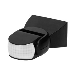Czujnik ruchu 180st., regulacja pionowa i pozioma, IP65, 1200W, czarny