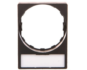 Szyld opisowy 8x27mm czarny 22mm prostokątny ZBY2H101