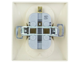 AKCENT Gniazdo podwójne z/u z niezamiennością faz beżowe GP-2AC/01