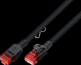 1710HF-2,0M Patch cable Cat.6, U/UTP, Slim, black, 2 m