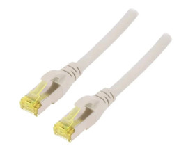 DK-1644-A-100 Patch cord S/FTP 6a linka Cu LSZH szary 10m 26AWG