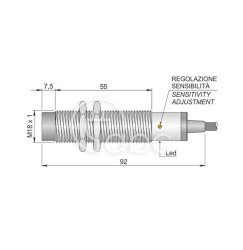 Czujnik pojemnościowy SC18SM-CE10 PNP NO+NCAD3 LC10 (ATEX), YC8000017