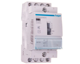 Stycznik modułowy cichy ze sterowaniem ręcznym 25A 2Z 4V AC/DC ERD625SDC