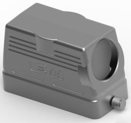 Housing, size HB16, die-cast aluminum, M32, angled, clip locking, IP65, T1310160132-000
