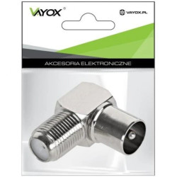 Złącze kątowe wt. ant - gn. F Vayox