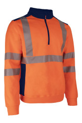 FRISS Sweat Orange HV Marine L