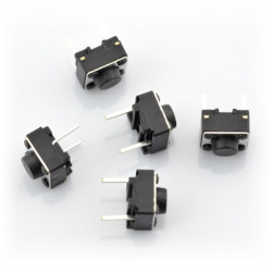 Tact Switch 6x6mm / 5mm THT - 2pin - 5szt.