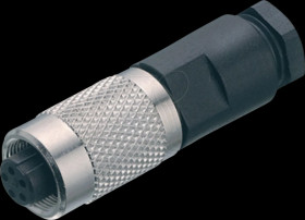 99 0406 00 03 Cable socket M9, series 712, 3-pin, unshielded, solder, IP67