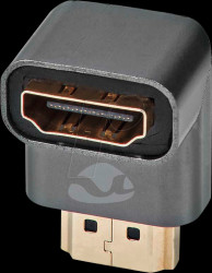CVTB34901GY HDMI plug to HDMI socket adapter, 90°