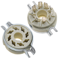 Podstawka lampowa oktal do chassis - Silver pins