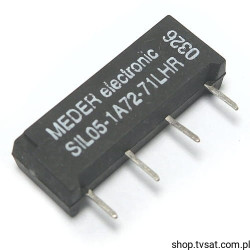 SIL05-1A72-71LHR Reed Relay 5VDC 1A Coil 1kOhm SIL4 MEDER