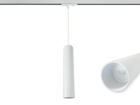 Lampa Szynowa Wisząca 30cm na GU10 Biała Jednofazowa