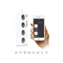 Listwa przepięciowa 4gn.1,5m biała + 4xUSB inteligentna WiFi Smart Life (Tuya) SL-PS26 SPACETRONIC