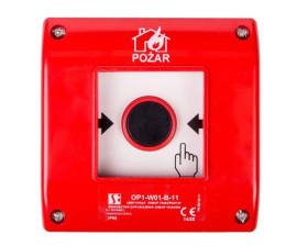 Przycisk ppoż. natynkowy 1Z 1R czerwony OP1-W01-B11