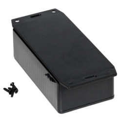 1591CF2SBK Hammond Multipurpose Black GPABS Enclosure Flanged Base 120 x 65 x 40mm