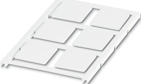 PA device marker, (L x W) 26.9 x 26.9 mm, white, sheet with 6 pcs, 0803226