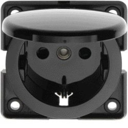 Mobil R Twin Gniazdo SCHUKO z pokrywą czarny połysk 9419905