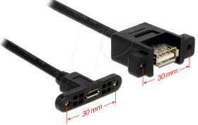 85110 USB 2.0 cable, Micro B socket to a socket, 1 m.