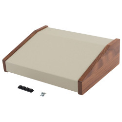 Hammond 1456KH3WHCWW Sloped Case 217x279x83.5mm Wood/Aluminium Walnut/Beige