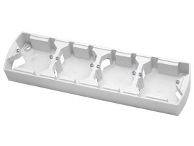 GAZELA Puszka natynkowa 4 poczwórna pozioma biały PNP-4JH/00 OSPEL