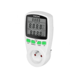 Jednotaryfowy watomierz, kalkulator energii z wyświetlaczem LCD, jedna taryfa, wbudowany akumulator EM-4