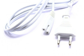 Kabel zasilania 230V 5m białe SN-134