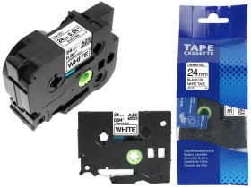 Taśma do drukarki BROTHER TZ-251 / 24mm 8m / Biała taśma TZe-251